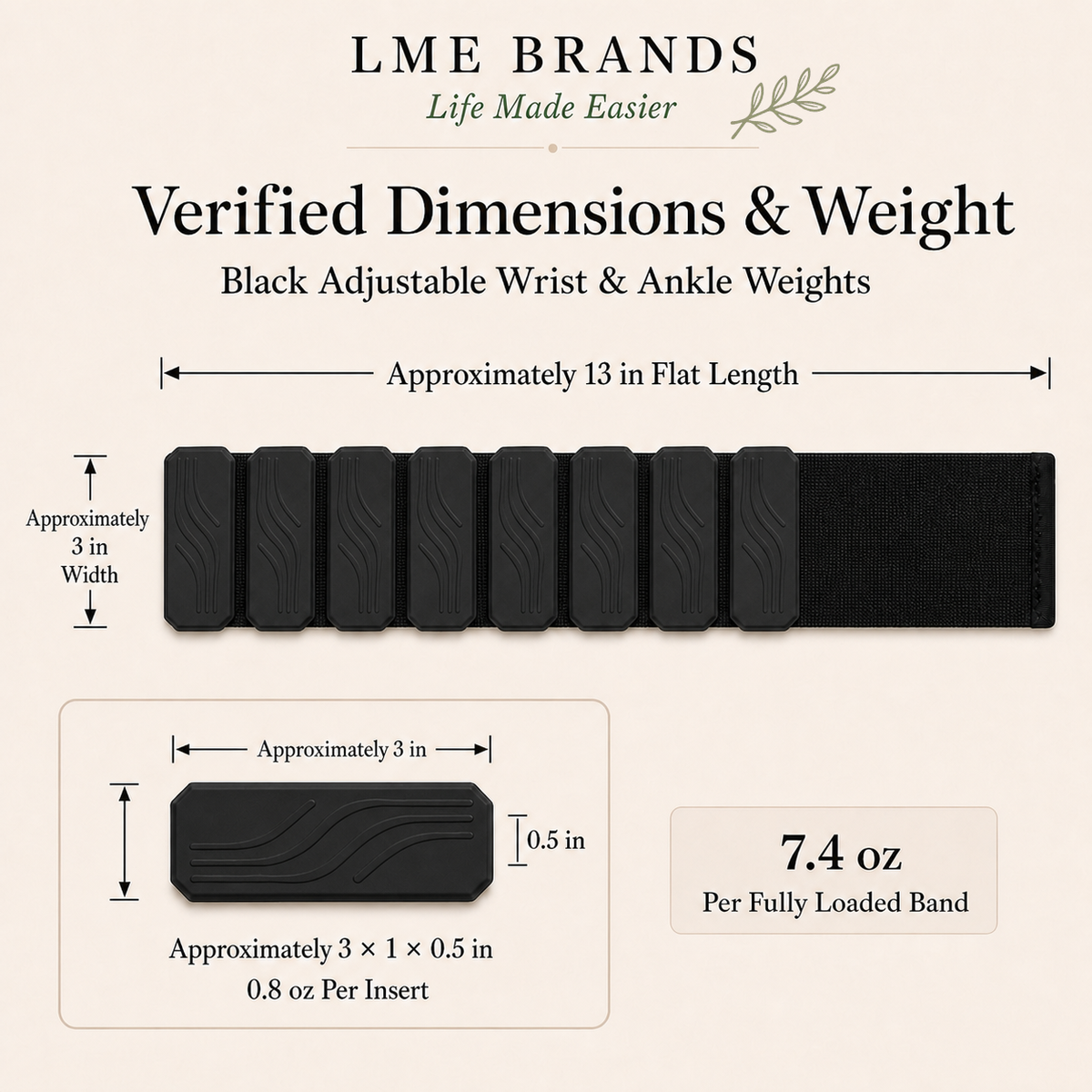 Black Adjustable Wrist & Ankle Weights 2-Piece Pair + 5-Level Resistance Band Set, Bonus Cooling Towel (Copy)