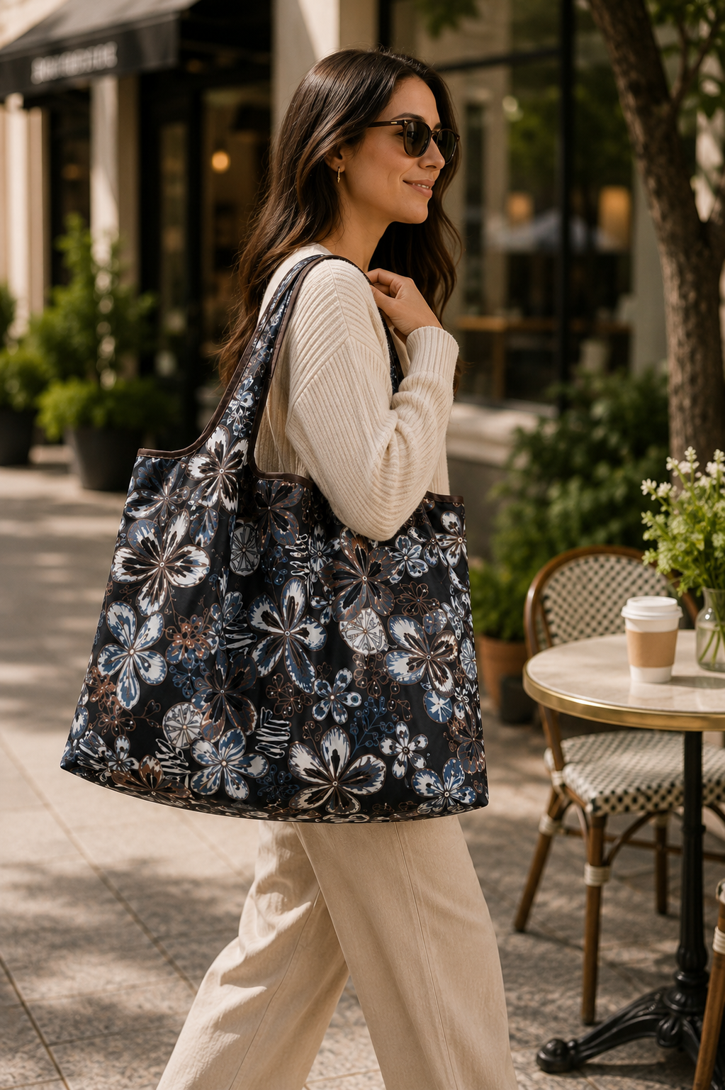 Reusable Foldable Shopper Water-Resistant Tote