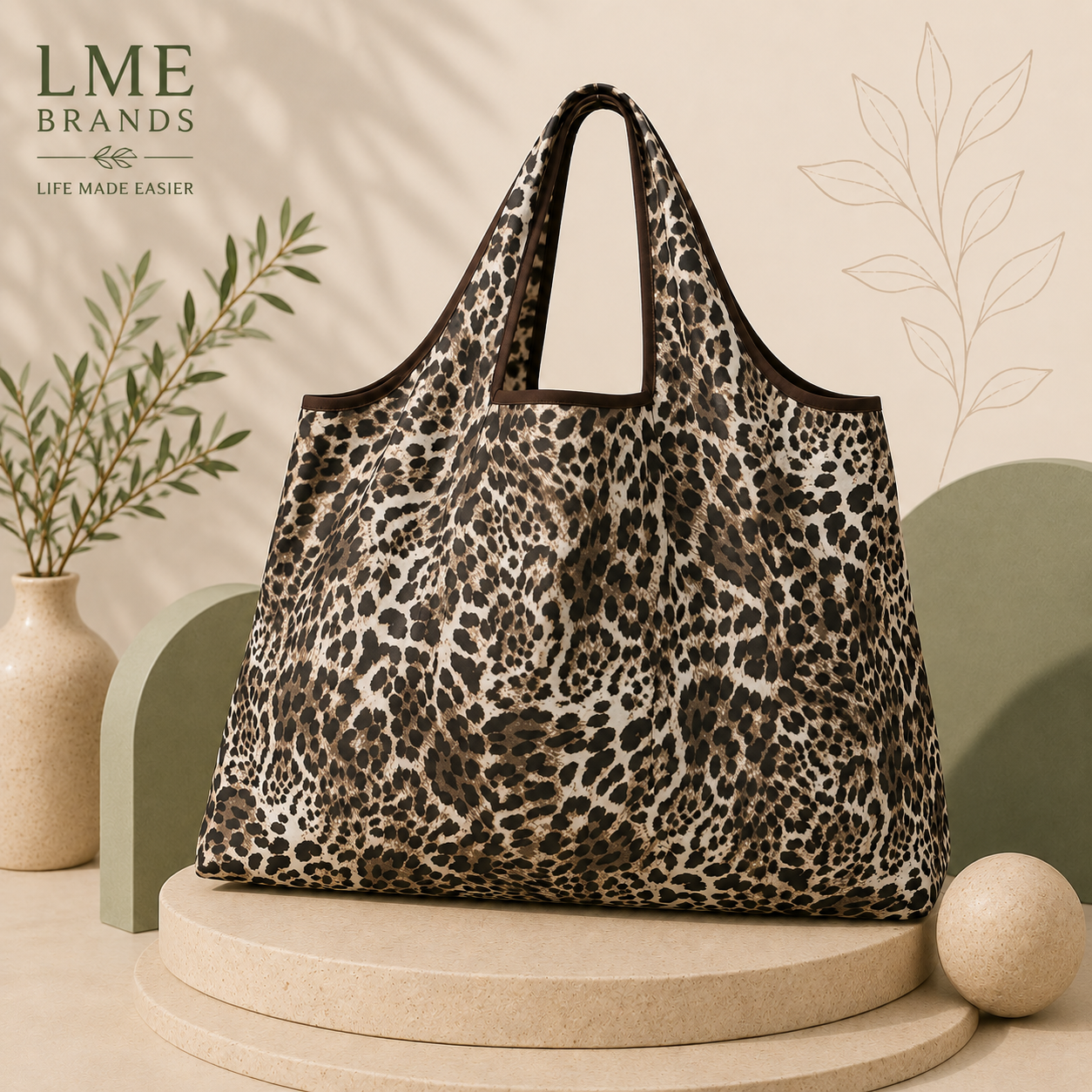 Reusable Foldable Shopper Water-Resistant Tote