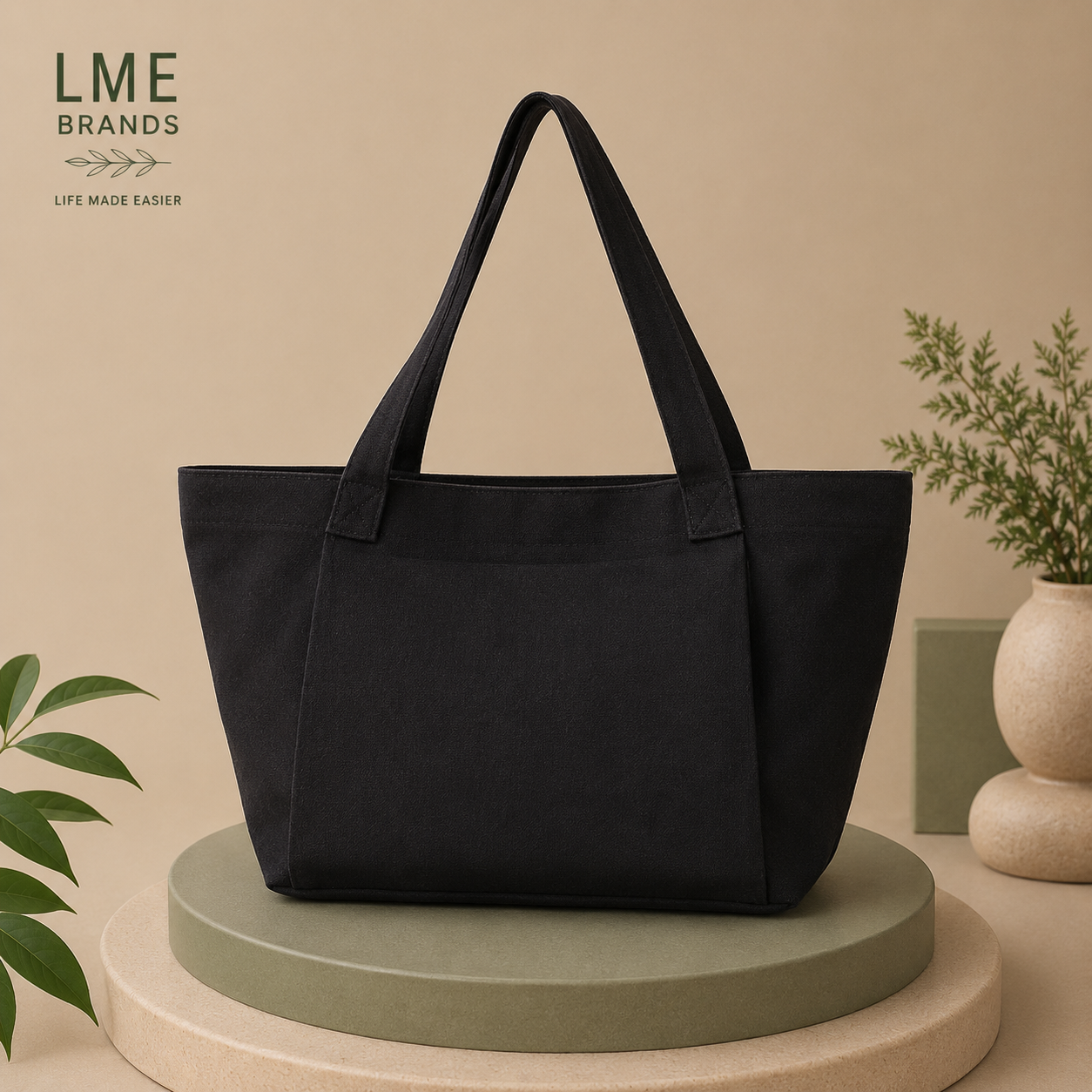 Canvas Yoga Mat Tote Bag + Zippered Organizer Bundle — Studio to Street Carry-All & Active Lifestyle Bag
