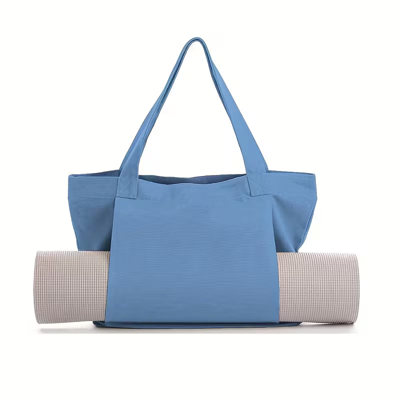 Canvas Yoga Mat Tote Bag + Zippered Organizer Bundle — Studio to Street Carry-All & Active Lifestyle Bag