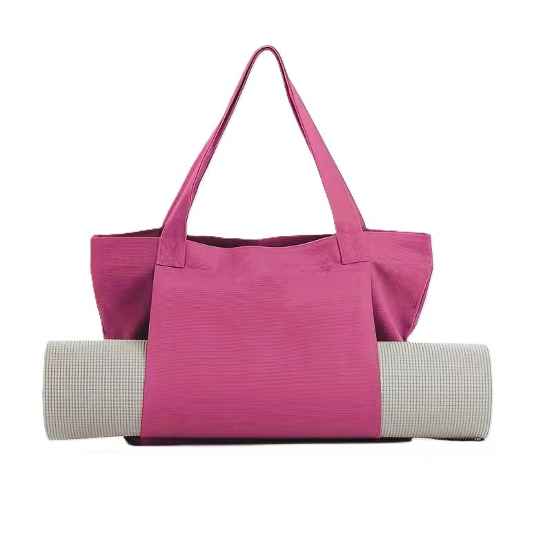 Canvas Yoga Mat Tote Bag + Zippered Organizer Bundle — Studio to Street Carry-All & Active Lifestyle Bag