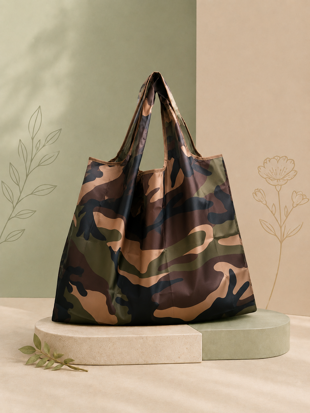 Reusable Foldable Shopper Water-Resistant Tote