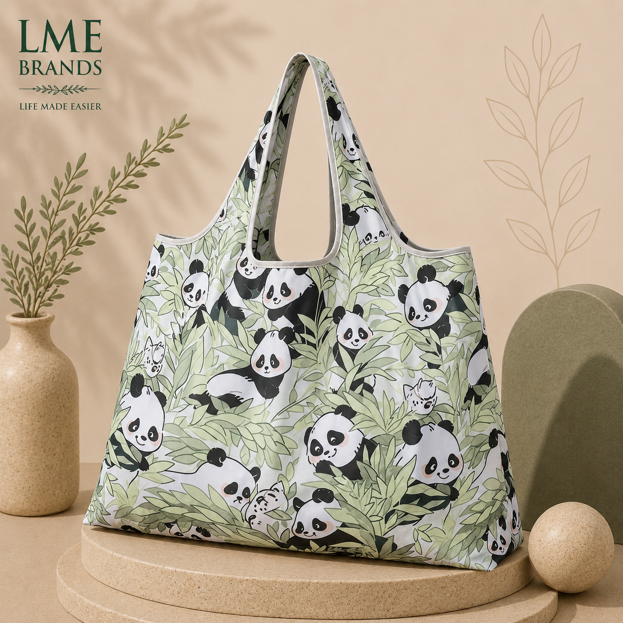 Reusable Foldable Shopper Water-Resistant Tote