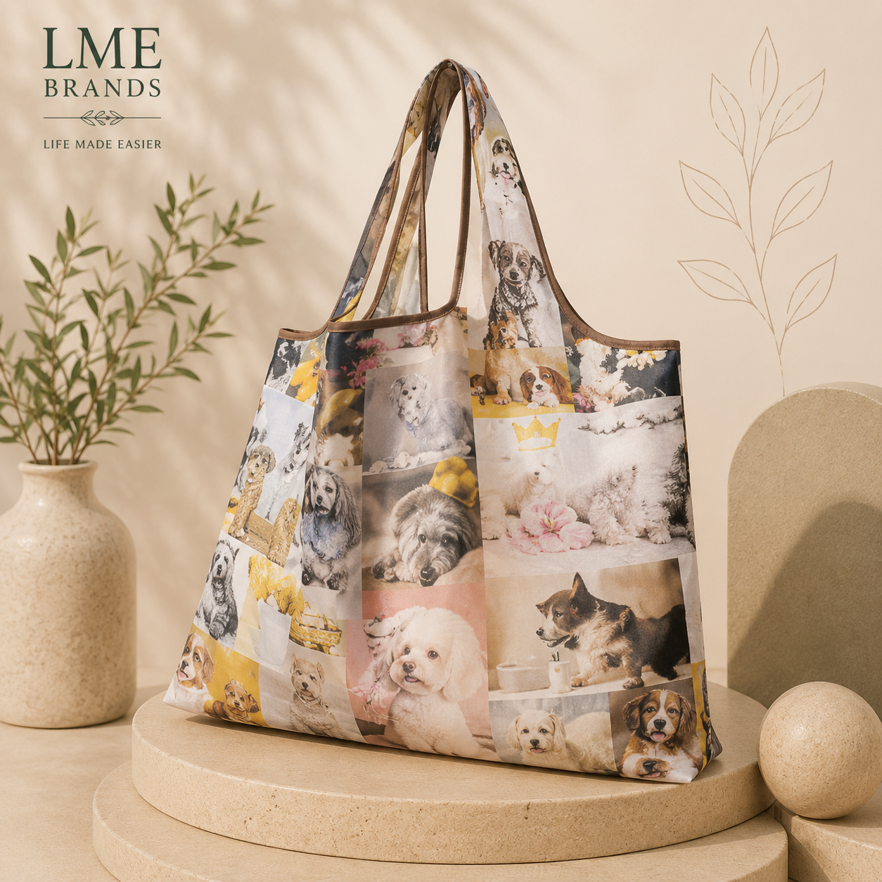 Reusable Foldable Shopper Water-Resistant Tote