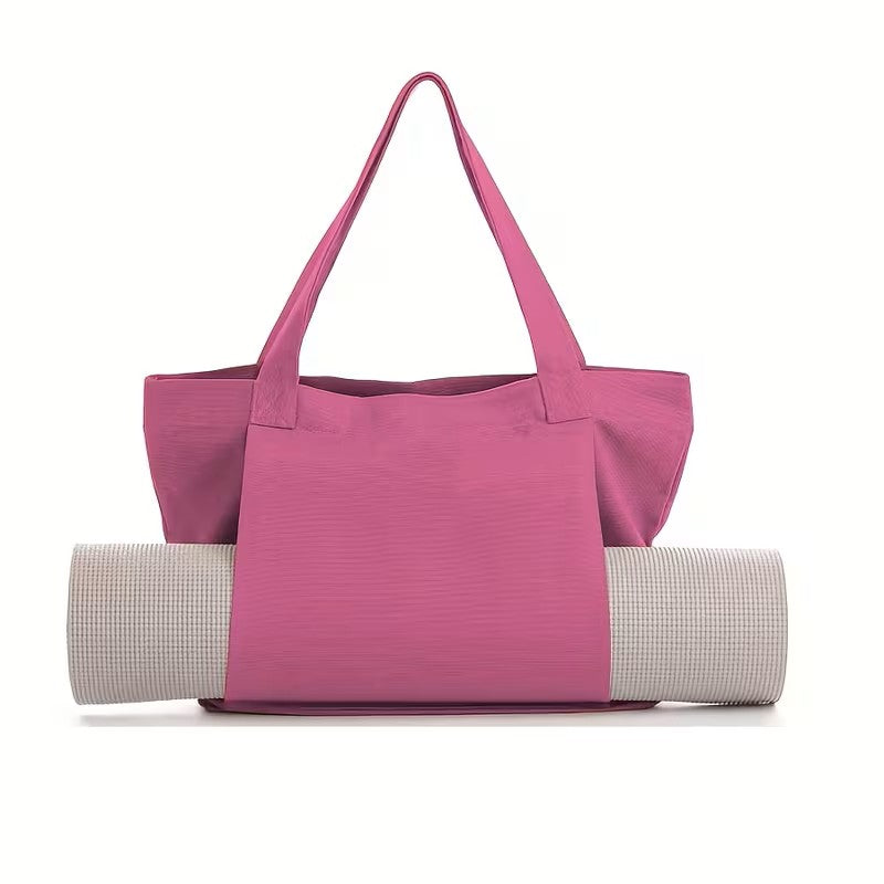Canvas Yoga Mat Tote Bag + Zippered Organizer Bundle — Studio to Street Carry-All & Active Lifestyle Bag