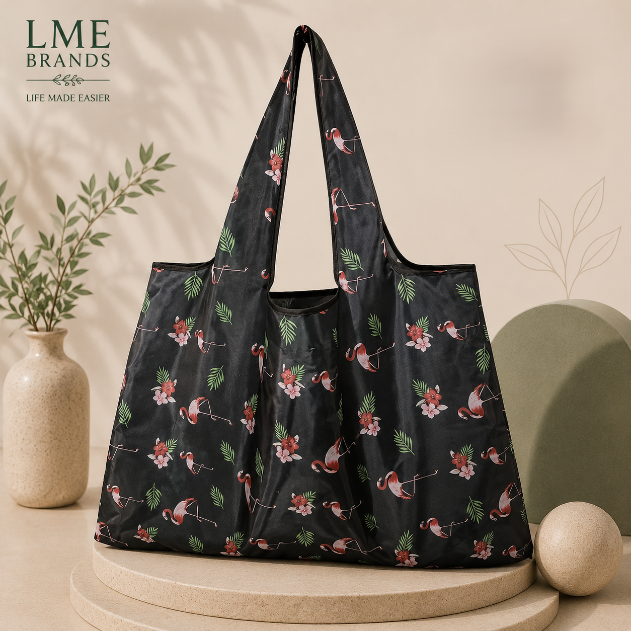 Reusable Foldable Shopper Water-Resistant Tote
