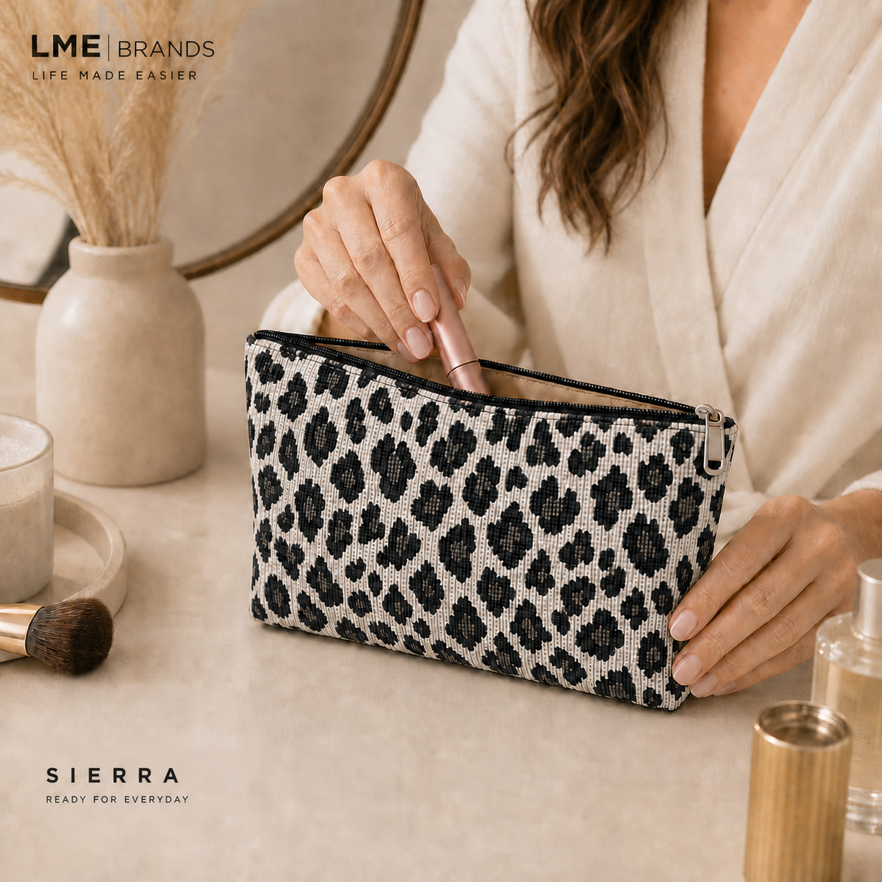 Sierra 2-Piece Leopard Organizer Set | Cosmetic, Travel & Everyday Pouches (Copy)