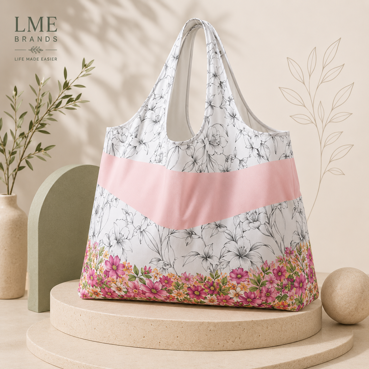 Reusable Foldable Shopper Water-Resistant Tote