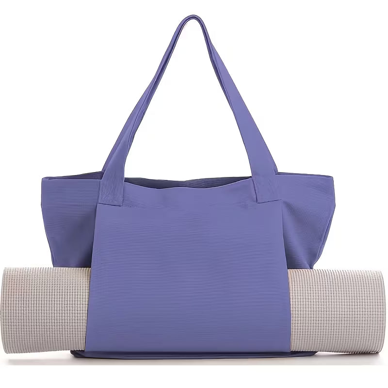 Canvas Yoga Mat Tote Bag + Zippered Organizer Bundle — Studio to Street Carry-All & Active Lifestyle Bag