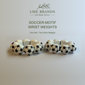 Sports-Motif Novelty Weighted Wrist Bands — Approx. 6 oz Each, Stretch-Fit Pair