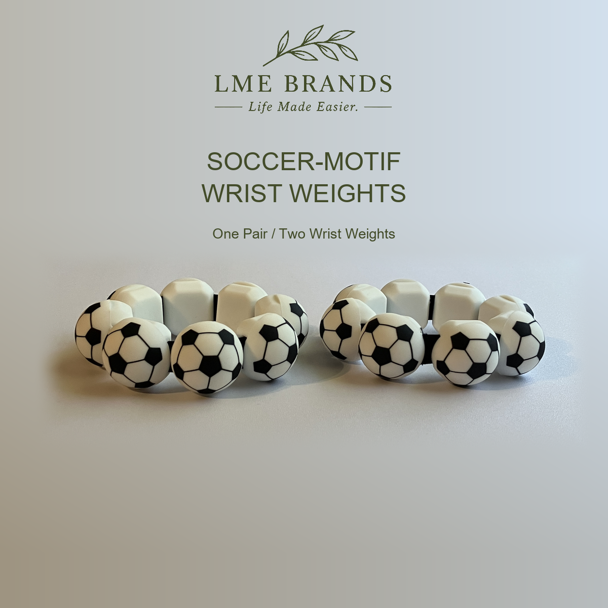 Sports-Motif Novelty Weighted Wrist Bands — Approx. 6 oz Each, Stretch-Fit Pair