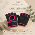 Fingerless Weightlifting Gloves – Cushioned with Raised Grip Dots & Adjustable Wrist Closure