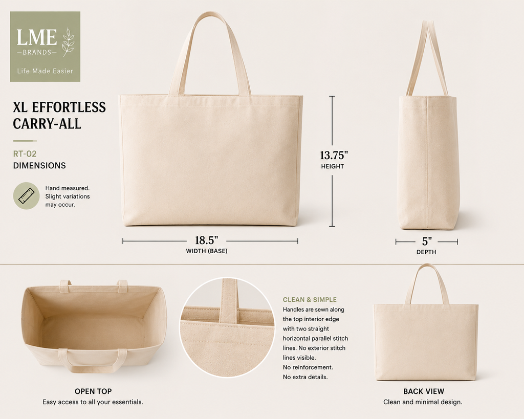 XL Effortless Carry-All | Oversized Everyday Canvas Tote