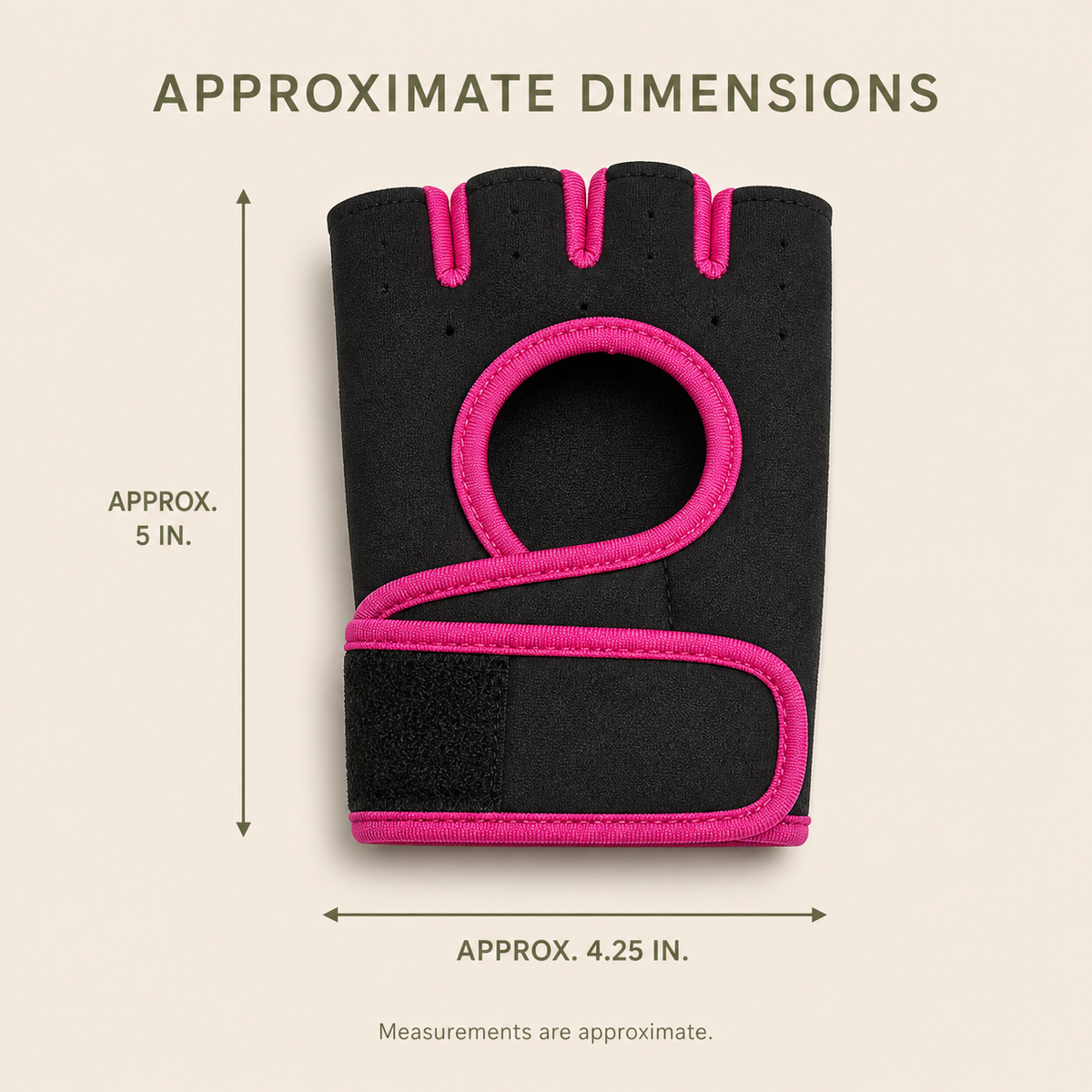 Fingerless Weightlifting Gloves – Cushioned with Raised Grip Dots & Adjustable Wrist Closure