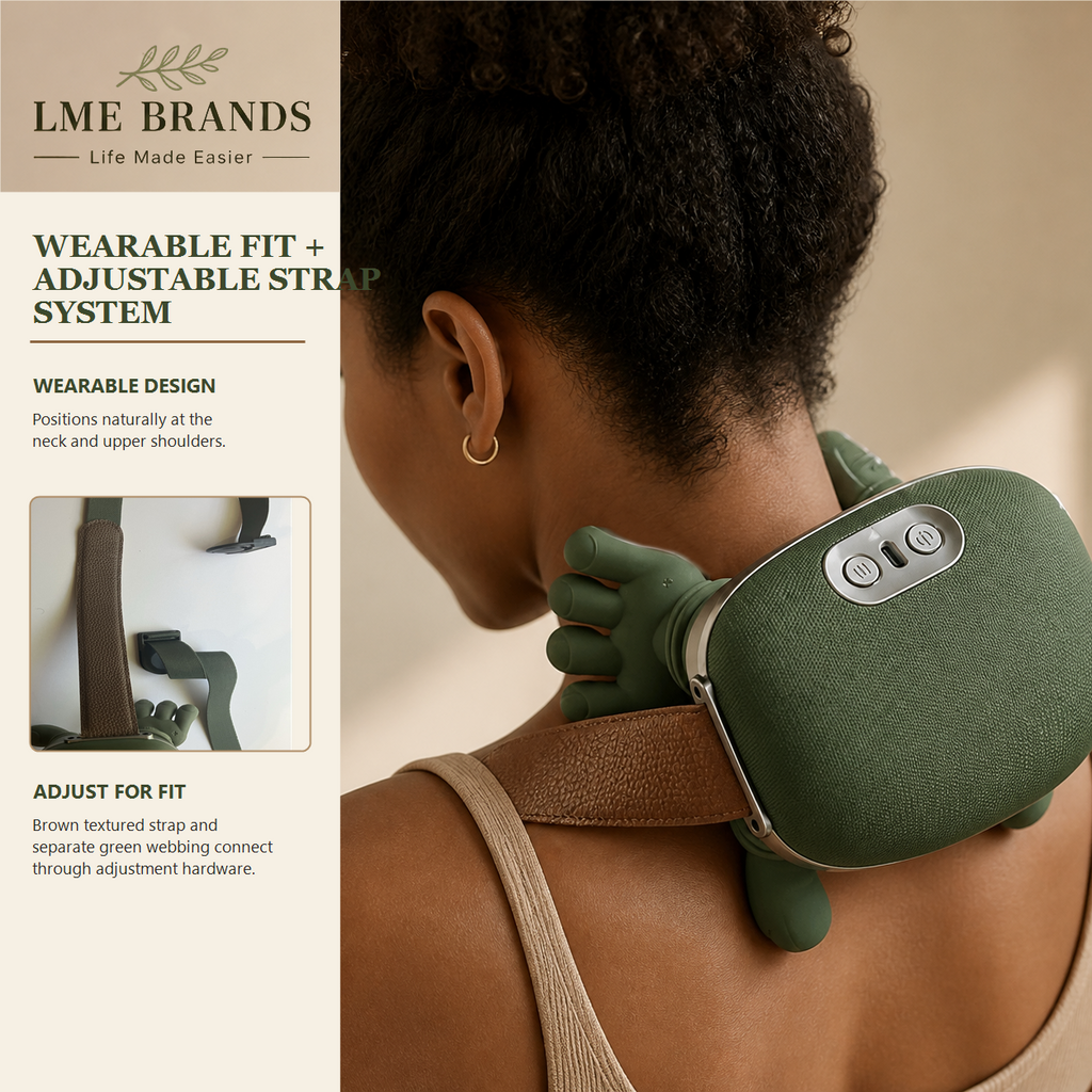 Turtle-Bot Wearable Neck & Shoulder Massager with Heat | LME Brands