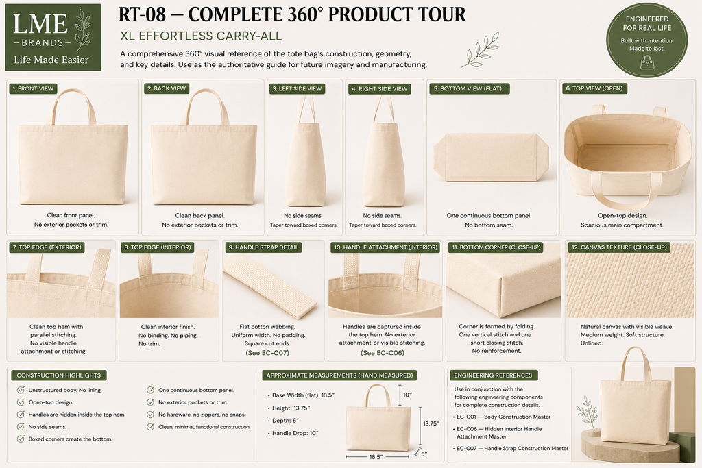 XL Effortless Carry-All | Oversized Everyday Canvas Tote