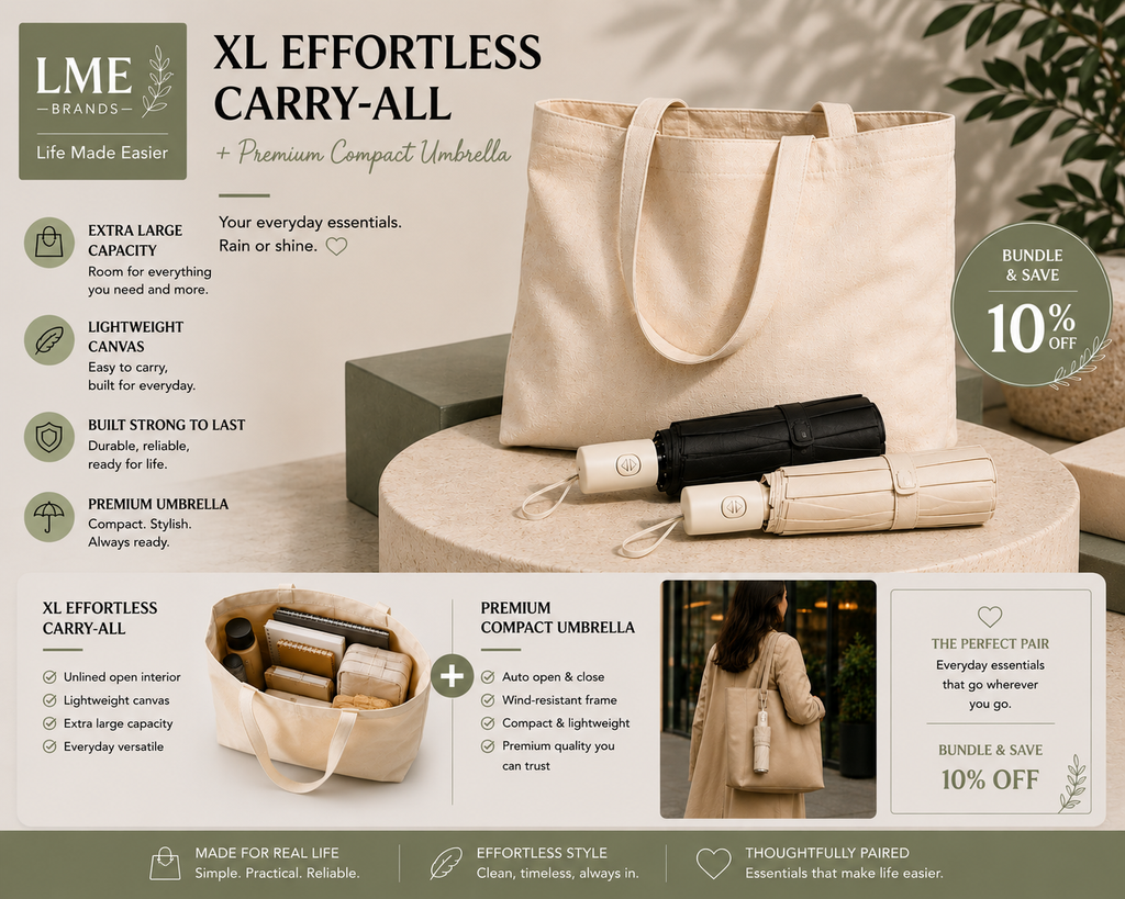XL Effortless Carry-All | Oversized Everyday Canvas Tote
